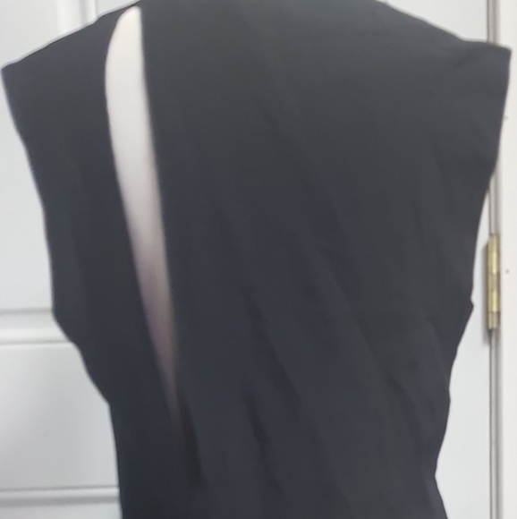 BOUCHRA JARRAR Silk Trim V-Neck Sleeveless Dress 42 - Picture 13 of 16